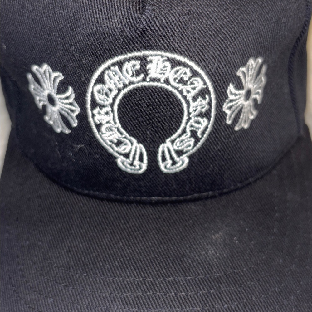 Chrome Hearts denim Horseshoe Logo Hat - Picture 2 of 8